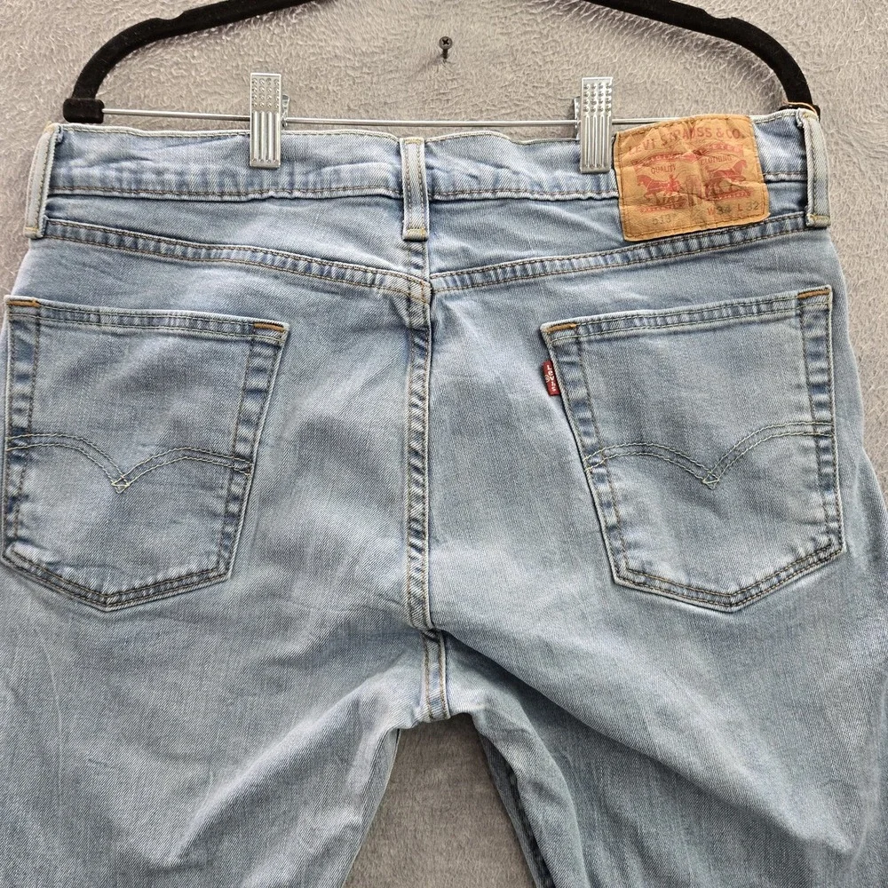 Levi's 519 Men Jeans 34X32 Light Blue Denim Slim Fit 30